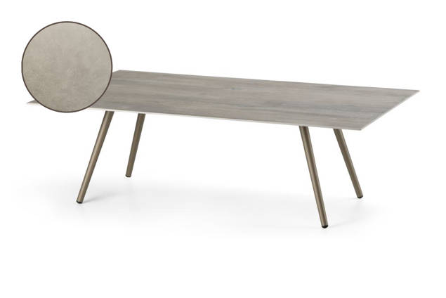 Kapstadt Table de salon aluminium 160x90 cm