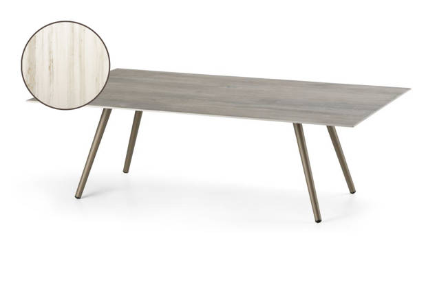 Kapstadt Table de salon aluminium 180x90 cm