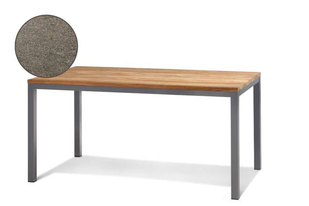 Kopenhagen Gartentisch Aluminium 160x90 cm