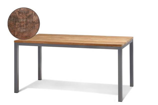 Kopenhagen Gartentisch Aluminium 160x90 cm