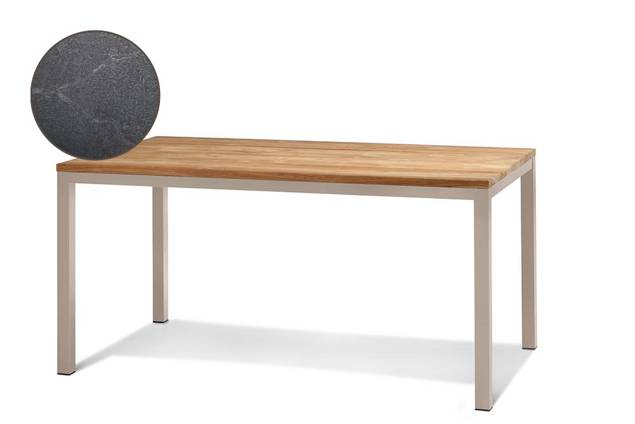 Kopenhagen Table de jardin aluminium 160x90 cm