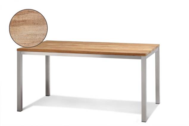 Kopenhagen Table de jardin acier inoxydable 160x90 cm