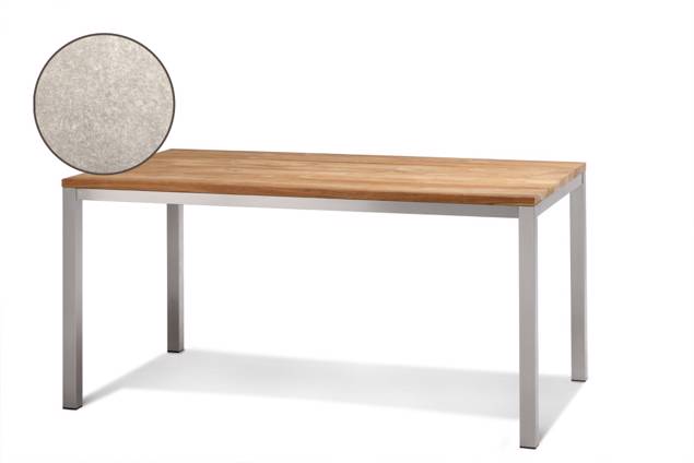 Kopenhagen Table de jardin acier inoxydable 90x90 cm