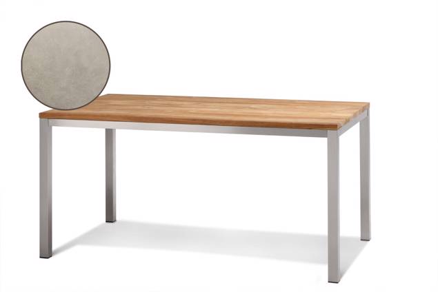Kopenhagen Table de jardin acier inoxydable 220x100 cm