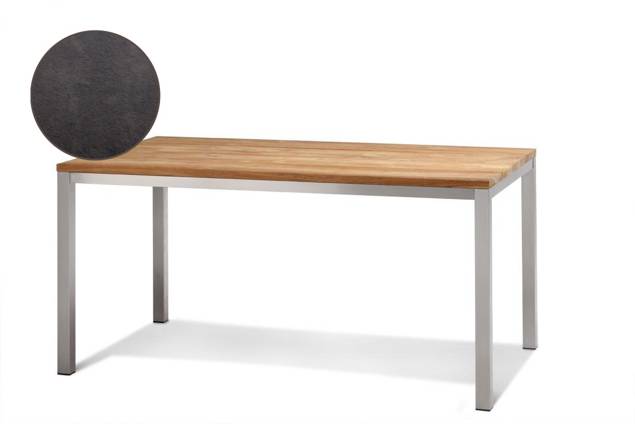 Kopenhagen Table de jardin acier inoxydable 220x100 cm