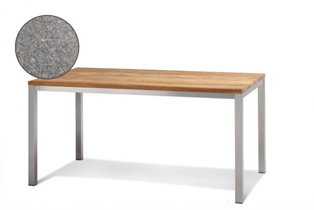 Kopenhagen Gartentisch Edelstahl 220x100 cm