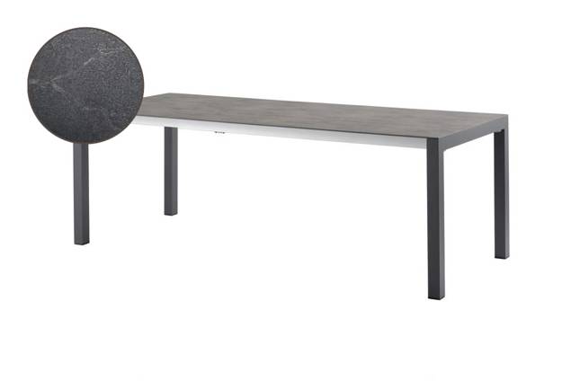 Kos Table de jardin à rallonge aluminium 130/170/210x80 cm
