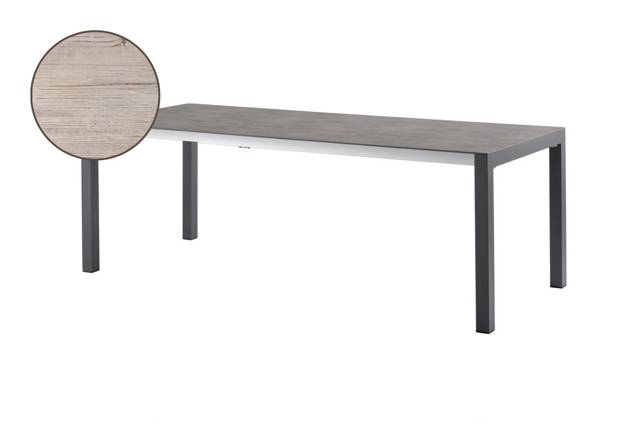 Gartentisch ausziehbar Aluminium, mit Rollen 220/280/340x100 cm KOS