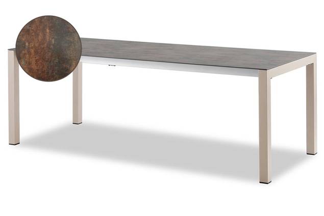 Kos Table de jardin à rallonge aluminium 160/220x90 cm
