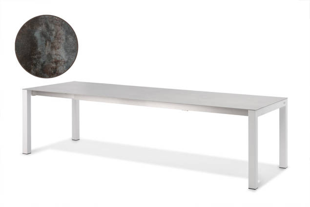 Kos Gartentisch ausziehbar Aluminium 130/180x80 cm