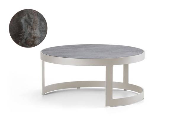Lucca Table de salon aluminium Ø 75 cm