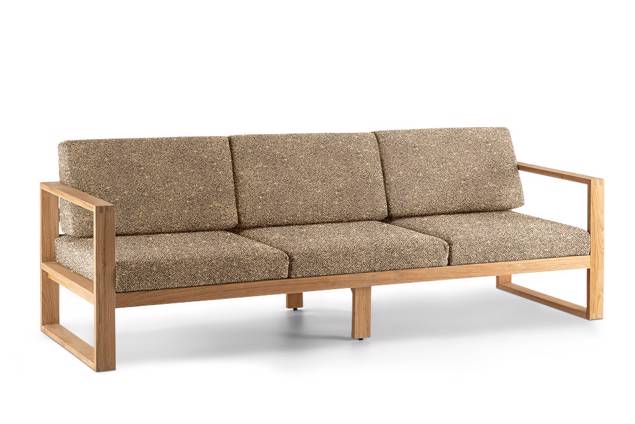 Madeira 3er Loungebank Holz