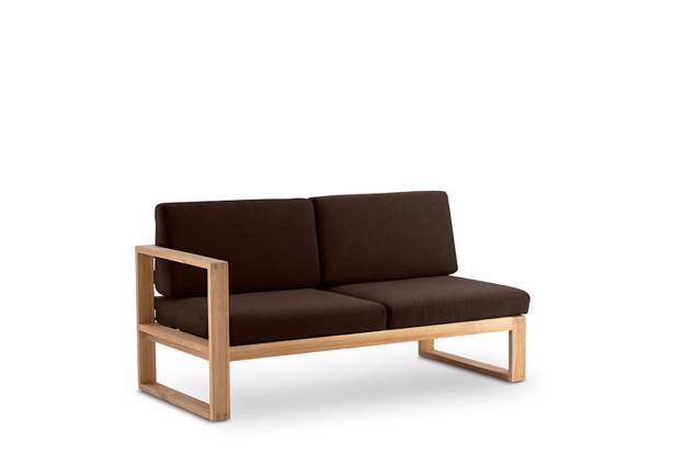 Madeira 2er Loungebank rechts Holz