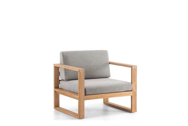 Madeira Loungesessel mit Armlehnen Holz 