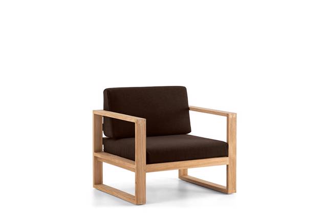 Madeira Loungesessel mit Armlehnen Holz 