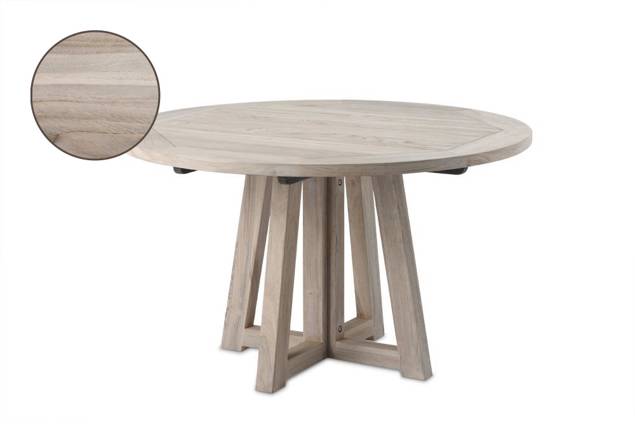 Madeira Gartentisch rund Teak Holz Ø 130 cm