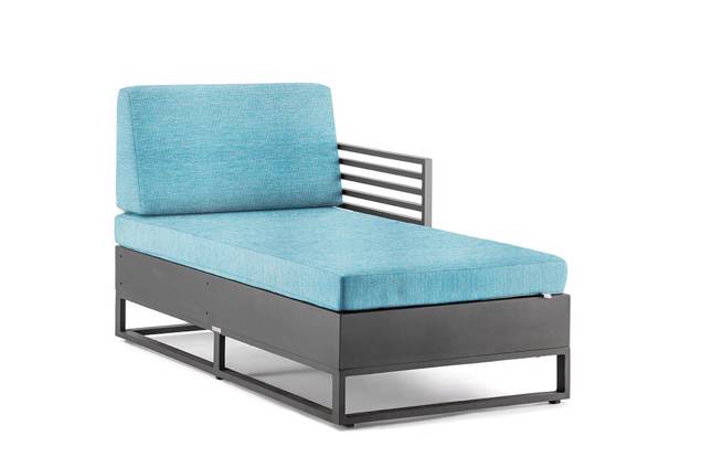 Miami Chaise longue gauche aluminium