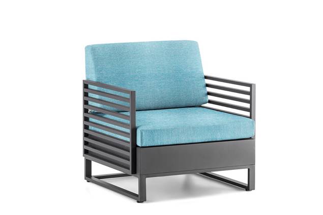 Miami Fauteuil lounge avec accoudoirs aluminium