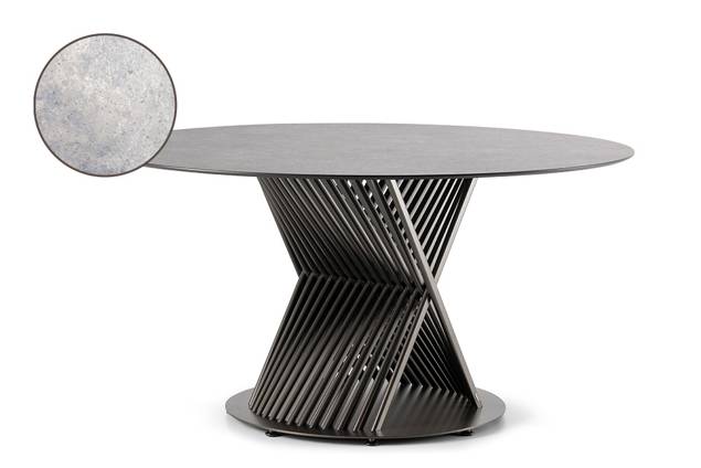 Milos Gartentisch rund Aluminium Ø 160 cm