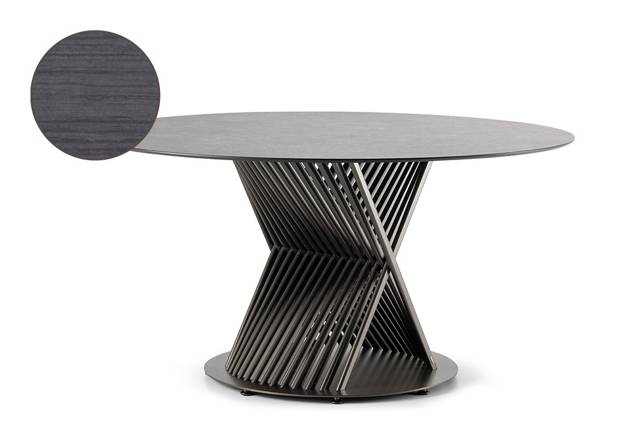 Milos Gartentisch rund Aluminium Ø 160 cm