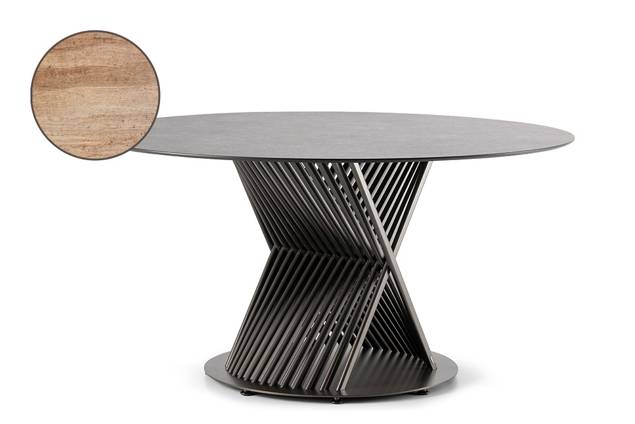 Milos Gartentisch rund Aluminium Ø 160 cm