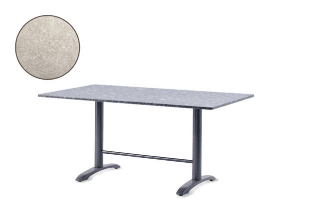 Modern Table de jardin fonte d'acier 200x100 cm