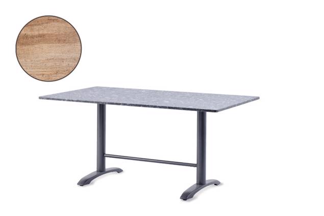 Modern Table de jardin fonte d'acier 120x70 cm