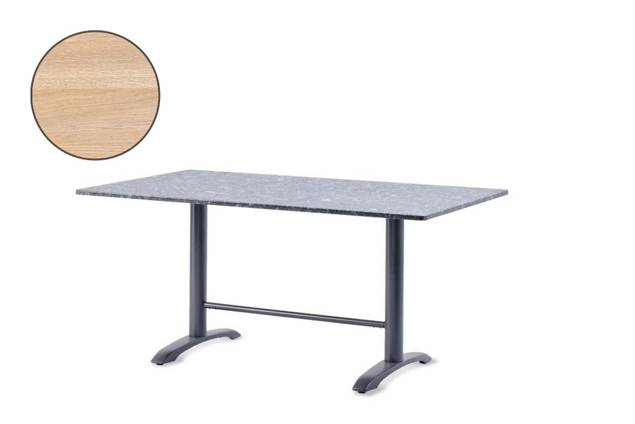 Modern Table de jardin fonte d'acier 140x80 cm