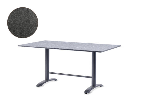 Modern Table de jardin fonte d'acier 200x100 cm
