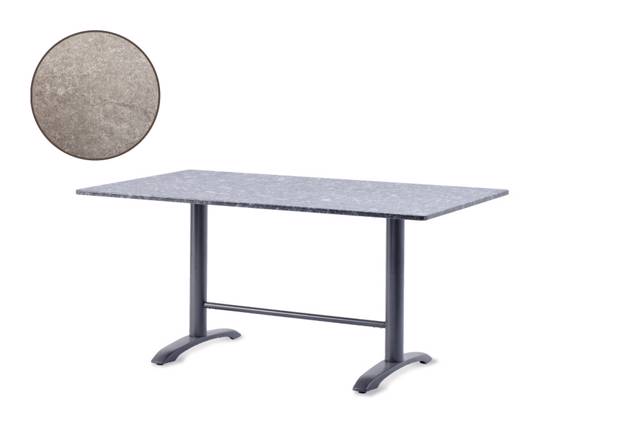 Modern Table de jardin fonte d'acier 120x70 cm