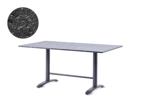 Modern Table de jardin fonte d'acier 160x90 cm