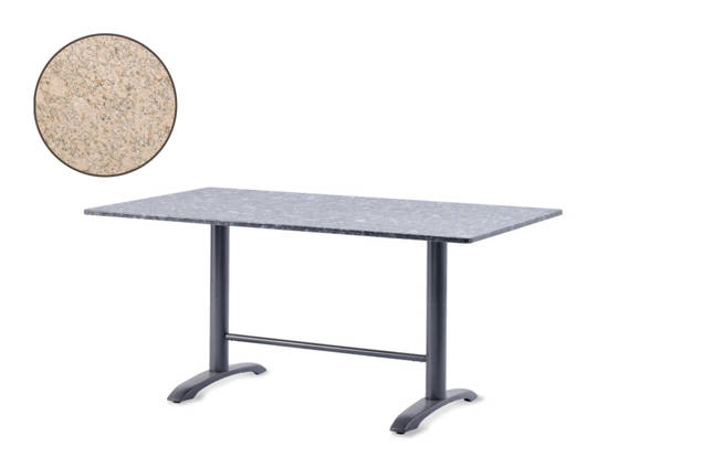Modern Table de jardin fonte d'acier 160x98 cm