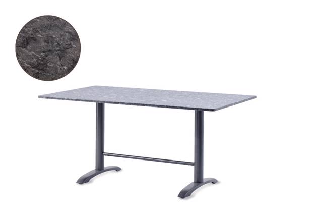 Modern Table de jardin fonte d'acier 140x95 cm