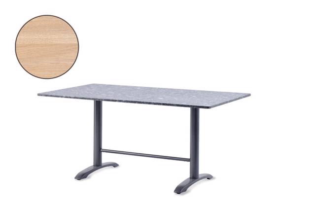 Modern Table de jardin fonte d'acier 200x100 cm