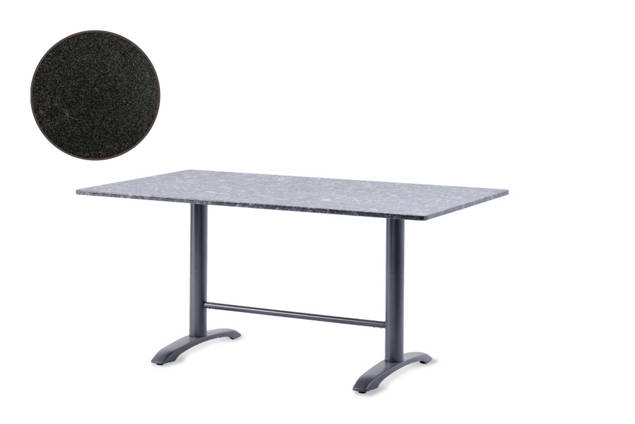 Modern Gartentisch Stahlguss 200x100 cm