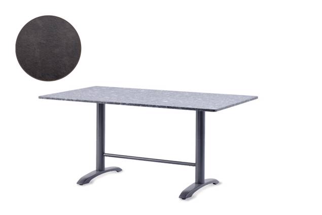 Modern Table de jardin fonte d'acier 140x80 cm