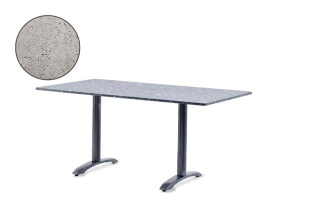 Modern Gartentisch Stahlguss 160x90 cm