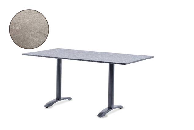 Modern Gartentisch Stahlguss 120x80 cm