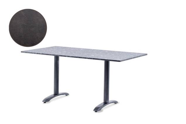 Modern Gartentisch Stahlguss 140x80 cm