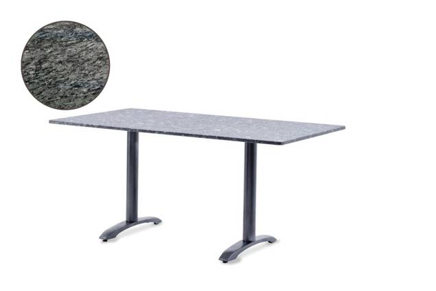 Modern Gartentisch Stahlguss 130x80 cm