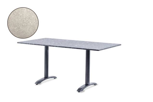 Modern Gartentisch Stahlguss 120x80 cm