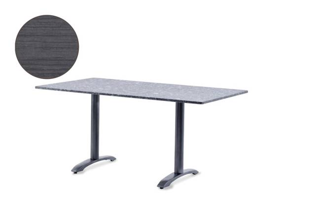 Modern Gartentisch Stahlguss 120x80 cm