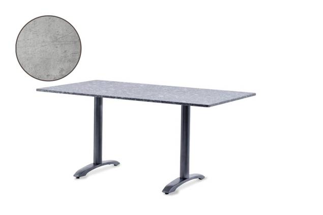 Modern Gartentisch Stahlguss 140x80 cm