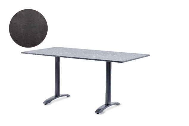 Modern Table de jardin fonte d'acier 160x90 cm