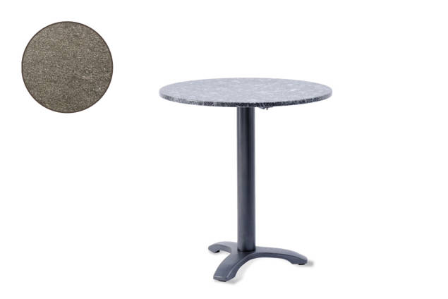 Modern Table de jardin ronde fonte d'acier Ø 70 cm