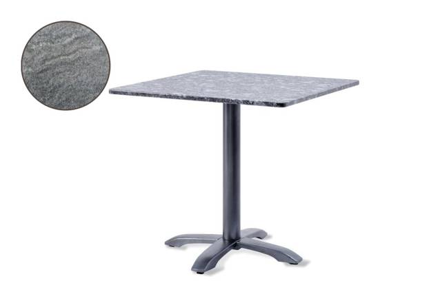 Modern Gartentisch Stahlguss 90x90 cm