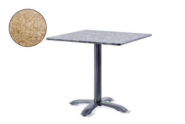 Modern Gartentisch Stahlguss 90x90 cm