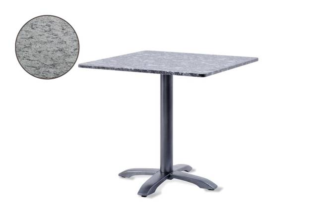 Modern Gartentisch Stahlguss 80x80 cm