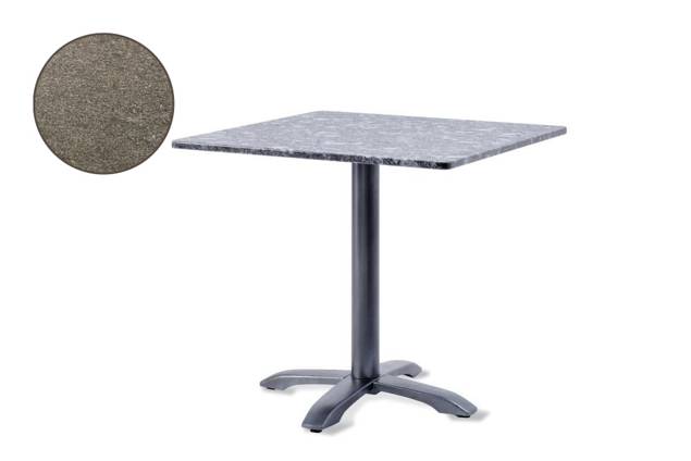 Modern Gartentisch Stahlguss 80x80 cm