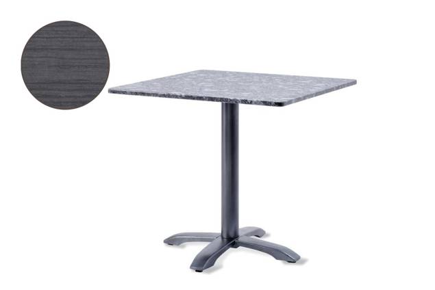 Modern Gartentisch Stahlguss 70x70 cm